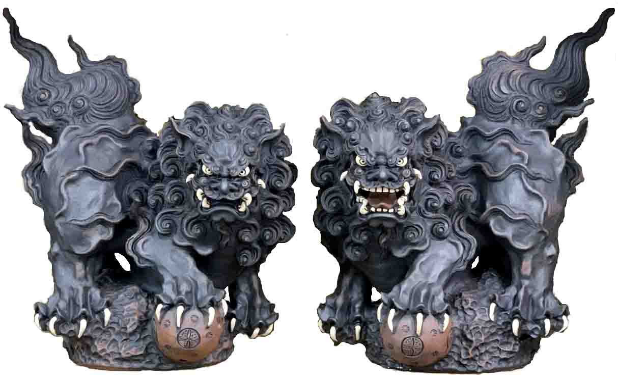 赤土マンガンシーサー