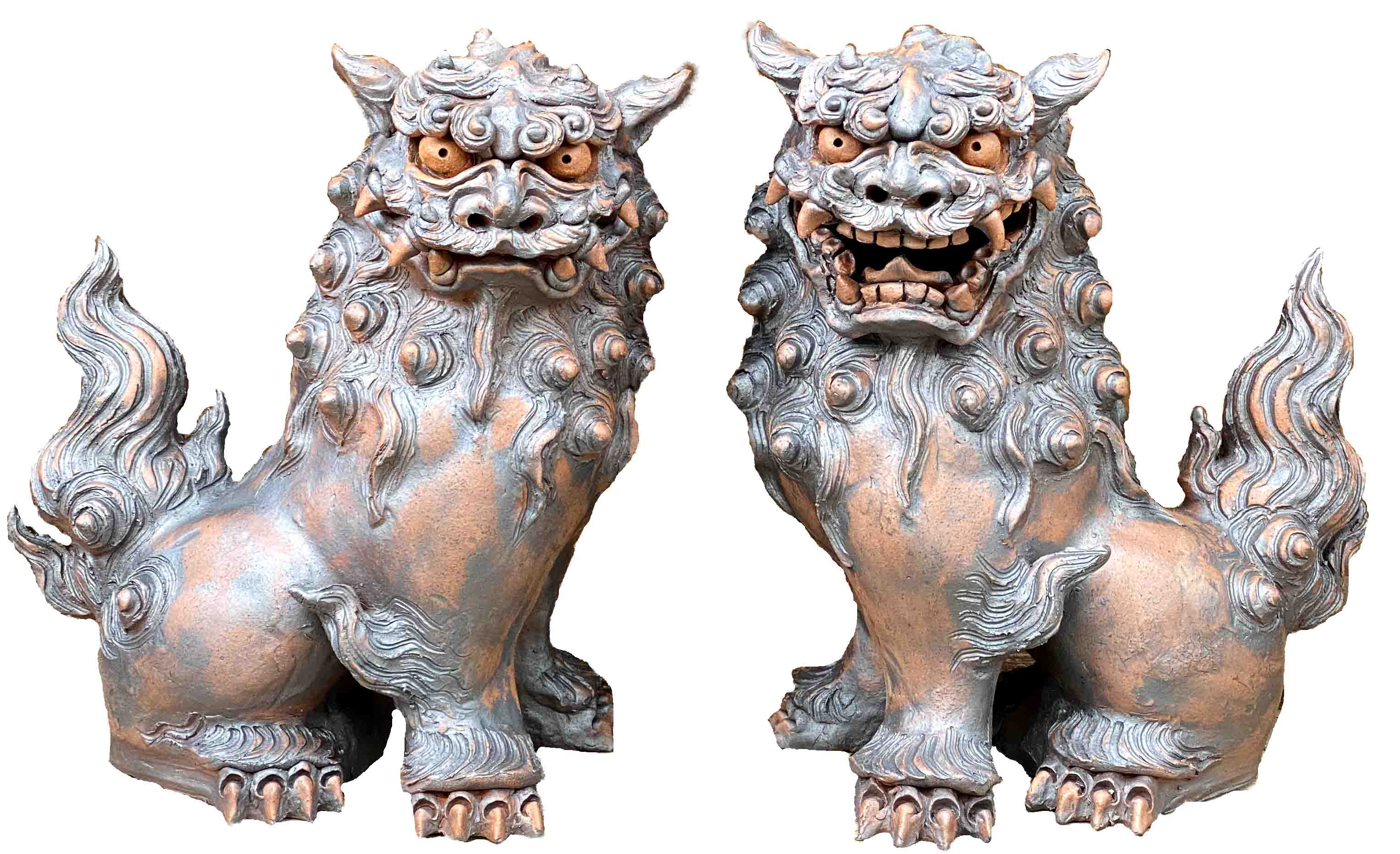 半型横向き立ちシーサー（大）