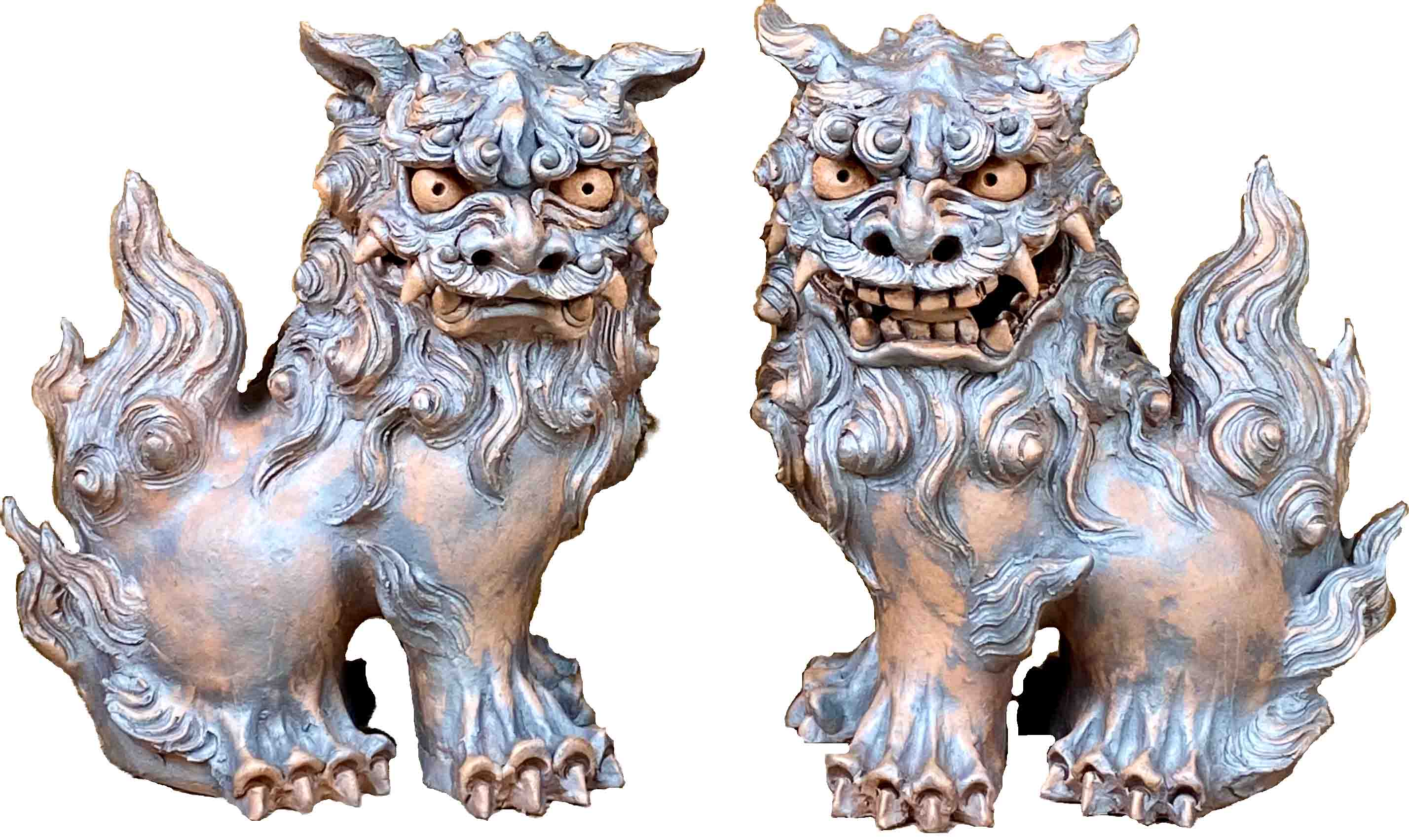 半型横向き立ちシーサー（小）